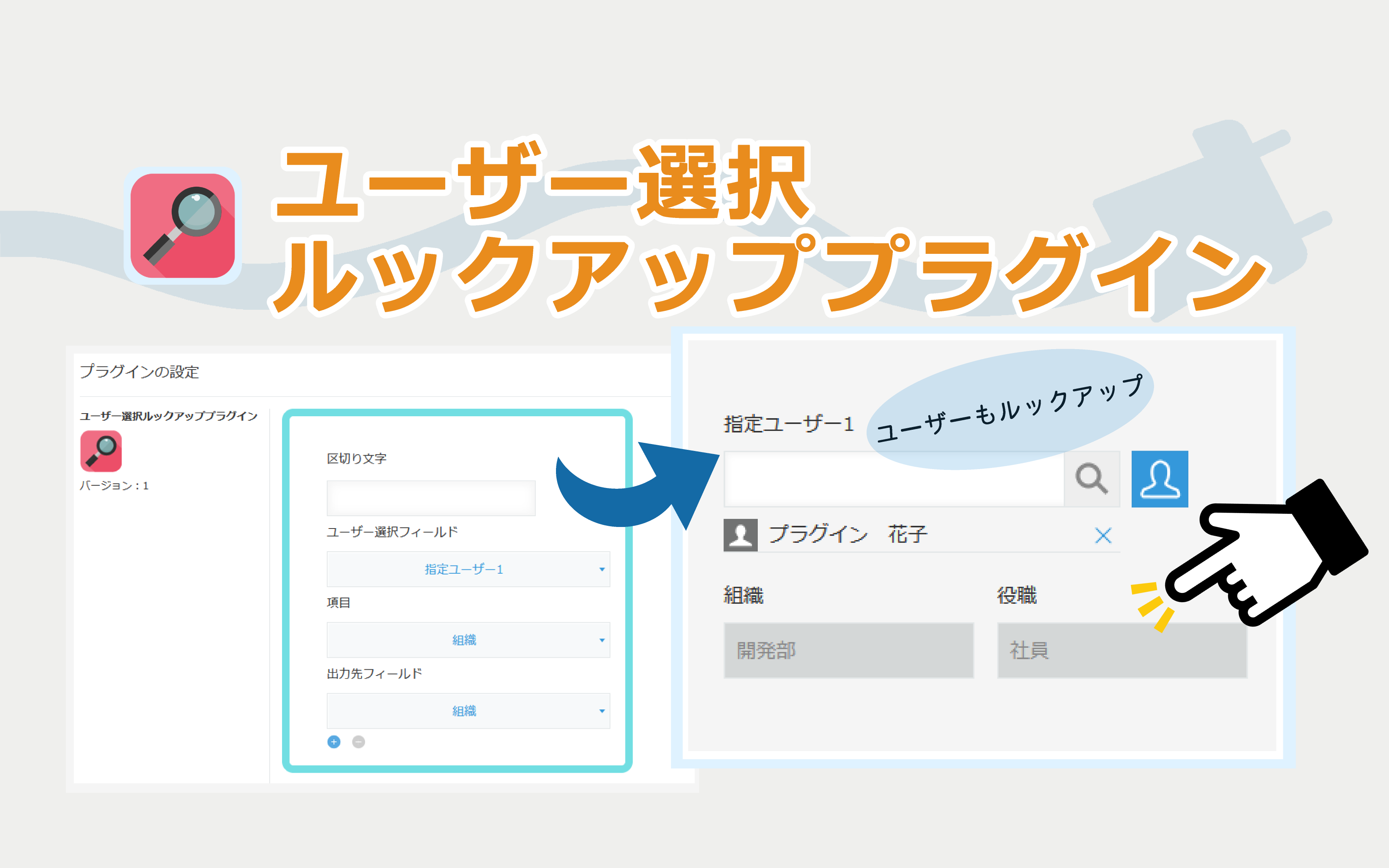 ユーザー選択ルックアッププラグイン